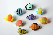 Tropical Fish Shank Button Embellishments / Angel Fish / Clown Fish