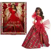 Barbie 2024 Holiday Barbie Dolls, Seasonal Collector Toy, Barbie Signature Plaid