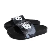 在飛比找Yahoo奇摩購物中心優惠-NEW BALANCE 運動拖鞋 黑色 迷彩 男鞋 厚底 S