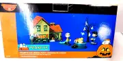 DEPT 56 PEANUTS HALLOWEEN PARTY (5PIECES), HOUSE, LUCY, LINUS, SALLY, TREE, BOXD