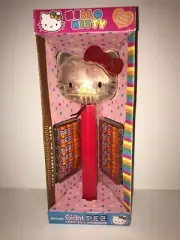 Hello Kitty GIANT PEZ Dispenser Crystal Red Clear Limited Edition &Original Box