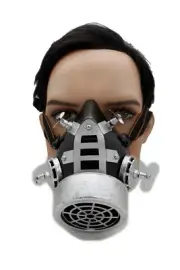 Men Women Half Face Costume Gas Mask Steam Punk Future Machine Nuke Halloween