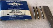 #40 HSS Stub Machine Drill Bit, Whitman & Barnes, New, USA, 3/Lot