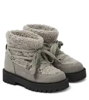 [Il Gufo] Il Gufo Faux shearling and suede ankle boots UK 9 grey