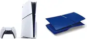 PS5 Disc Console (Slim) + Blue Cover