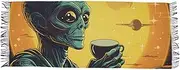 [XYMZR] Alien Drinking Cup Coffee Women’s Scarf Soft Warm Long Scarves Shawl Wrap for Winter Autumn Spring Travel Office Home, Multi-colored