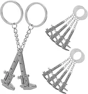 [TEMPNAP] 10pcs Miniature Caliper Keychain Compact Measuring Tool for Woodworking DIY Projects Portable Measurement Pendant with Key Ring for Convenient Use