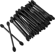 100 Pcs Eyeshadow Applicators, Disposable Dual Sides Eyeshadow Applicators Eye Sponge Applicators Professional Double Head Sponge Brushes for Women Makeup Black