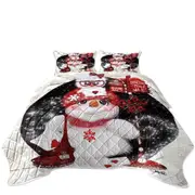 Cute Christmas Santa Letter Delivery Snowman Coverlet