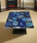 Blue Agate table top, handmade Stone table, home decor Furniture, coffee table