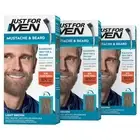 Just For Men Mustache & Beard, Beard 1 Count (Pack of 3), Light Brown M-25