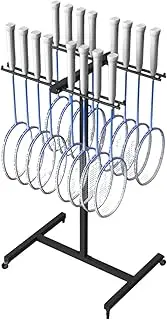 Tennis Racket Storage Rack,Badminton Racket Display Rack,Floor-Standing Sports Equipment Organiser,for Fitness Gym Schools,Bearing Capacity 15kg
