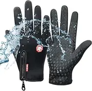 [Aiying] Winter Gloves | Elastic Cuff Winter Gloves | Warm Fleece Lined Knit Gloves, Touchscreen Gloves for Cycling Running Arch-au