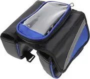 Mipcase Mountain Bike Hardshell Frame Bag Touchscreen Bike Phone Holder Seat Bag Blue 205 * 13 * 5.5