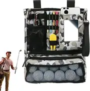 Golf Valuables Bag, Golf Bag, Golf Bag for Tee, Multifunctional Valuables Holder, Golf Bag Organizer, Multi Pocket Tea Bag Storage Bag, Markers