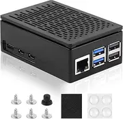ABS Case for Raspberry Pi 5, Support PCIe M.2 NVMe SSD Shield Top, ABS Cooling Case for Raspberry Pi 5 4GB/8GB