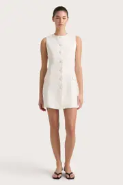 Jane Mini Dress White - Final Sale