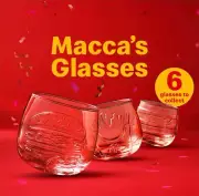 McDonald's 50 Years of Macca's Collectable Glasses | Complete Set of 6