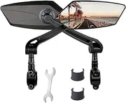 Bike Mirrors for Handlebars | Bicycles Lens 360 Degree Adjusted - Scratch-Resistant Handlebar Mount Bike Mirror for Touring Biking Commuting Fitness Mountain Road Travel Beach Riding Sport