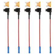 Fuse Tap 24V 12V Car Add A Circuit Fuse Tap with 5A Fuses, 5pcs