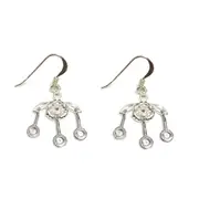 Greek Ancient Minoan Bees Sterling Silver Rhodium Plated Earrings