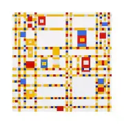 Piet Mondrian, Broadway Boogie-Woogie, 1943, 100% Cotton Art Paper, 30" x 30"