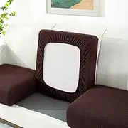 Couch Cushion Cover Replacement for Chaise Large Sofa Cushion Cover Protector Stretch 4 3 2 1 Seater Spandex Fabric Dustproof Slipcover Machine Washable (Color : F, Size : 50-65cm(20-26in))