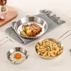3Pcs Stainless Steel Frying Pan Round Non Stick for Induction Indoor Outdoor