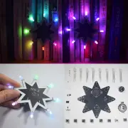 Color LED Octagonal Star Shape Christmas Tree Decoration Music Box Electronic Organ Keyboard DIY Electronics Kit
