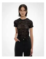 [Witchery] Lace Baby Tee in Black