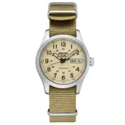 Seiko Men's 5 Sports Beige Dial Nylon Strap Automatic Watch SRPJ83
