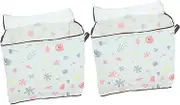 Levemolo 2pcs Quilt Storage Bin Large Capacity Clothing Bag Zipper Home Organization Storage Bag Safe Light Material