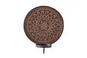 Rayell Hurricane Mandala Large Metal Tealight Candlle Holder Gold 21.5x25.5cm