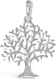 925 Sterling Silver Family Tree of Life Symbol Pendant - Filigree Tree of...