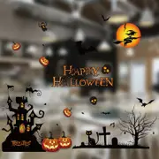 Static Showcase Glass Sticker for Halloween Bar Kindergarten Decoration HY-W001