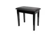 Crown Compact Piano Stool with Storage Compartment (Black)