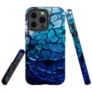 For Apple iPhone 13 Pro Max Case, Armour Back Cover, Blue Mirror
