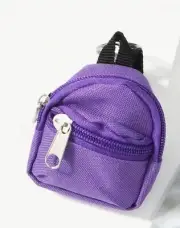 Mini zippered Backpack Key Chain Coin Purse Gift ~ Purple