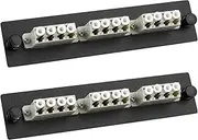 Duogalia 2-Pack LC/MM Fiber Patch Panel, 3 Multimode Gray 4 Channels LC Adapters, 12 Fiber Ports