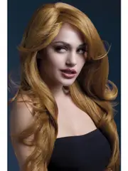 Nicole Womens Auburn Deluxe Curly Fashion Wig