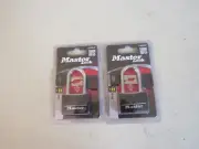 Master Lock 141DLF Black Covered Solid Body Padlock - lot of 2
