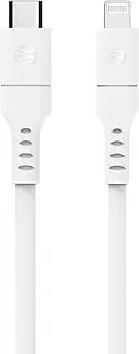 AT&T Professional Series Premium USB-C to Lightning Cable Compatible with iPhone iPad | 3ft Compact Fast Charging Cord | Durable Braided Design for Travel Convenience | White