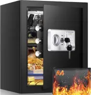 2.3 Cub Fireproof Safe for Home Use, Anti-Theft Home Safe Fireproof Waterproof w