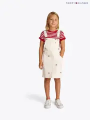 Tommy Hilfiger Cream Dungaree Dress (F54938) | $173