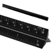 12" Architectural Scale Ruler, Aluminum Scale, Triangular Ruler, Scale Ruler ...