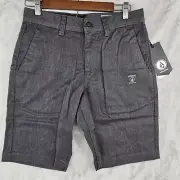 Volcom Shorts Mens Size 28 Gray Skateboard Stretch Chino Casual New