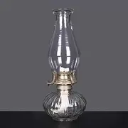 TT-YED Old-Fashioned Transparent Glass Kerosene Lamp, 33CM Large-Capacity Kerosene Lamp, with Flame Controller, Glass Lampshade, Classic Nostalgic Oil Lamp, Antique Lamp