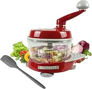 KIRKWOOD KITCHEN Multi-function Manual Food Processor Kitchen Meat Grinder Vegetable Chopper, Slicer Spinner Dicer for Fruits, Herbs, Lettuce, Salad & Foods