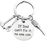 [VALICLUD] Stainless Steel Dad Key Chain with Engraved Charm Fathers Day present From Daughter Durable Key Ring for Home Car Office