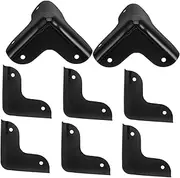 COOLHIYA 8pcs Wrap Angle Table Corner Bracket Metal Corner Protectors Decorative Corner Cover Trunk Hardware Corner Guard Table Speaker Corner Guard Corner Guards Furniture Edge Guards Iron